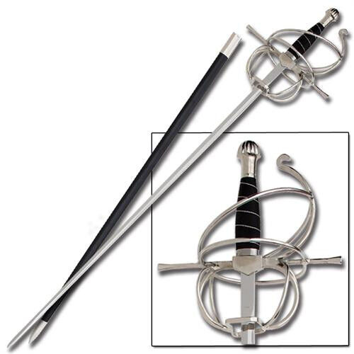 Renaissance Rapier Swept Hilt Spiral  Medieval Fencing Re-enactment Sword 