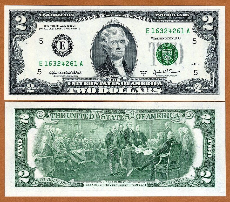 USA, $2, 2003, P-516b, E (Richmond, VA) UNC