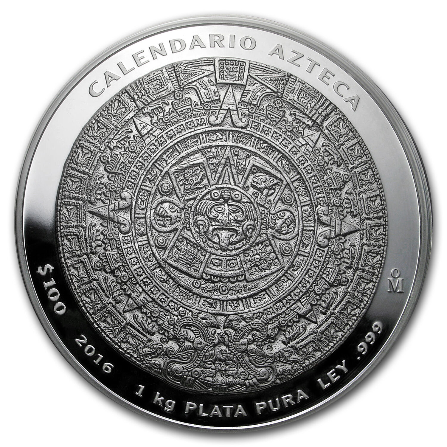 2016 Mexico 1 kilo Silver Aztec Calendar (Capsule Only) - SKU#153955