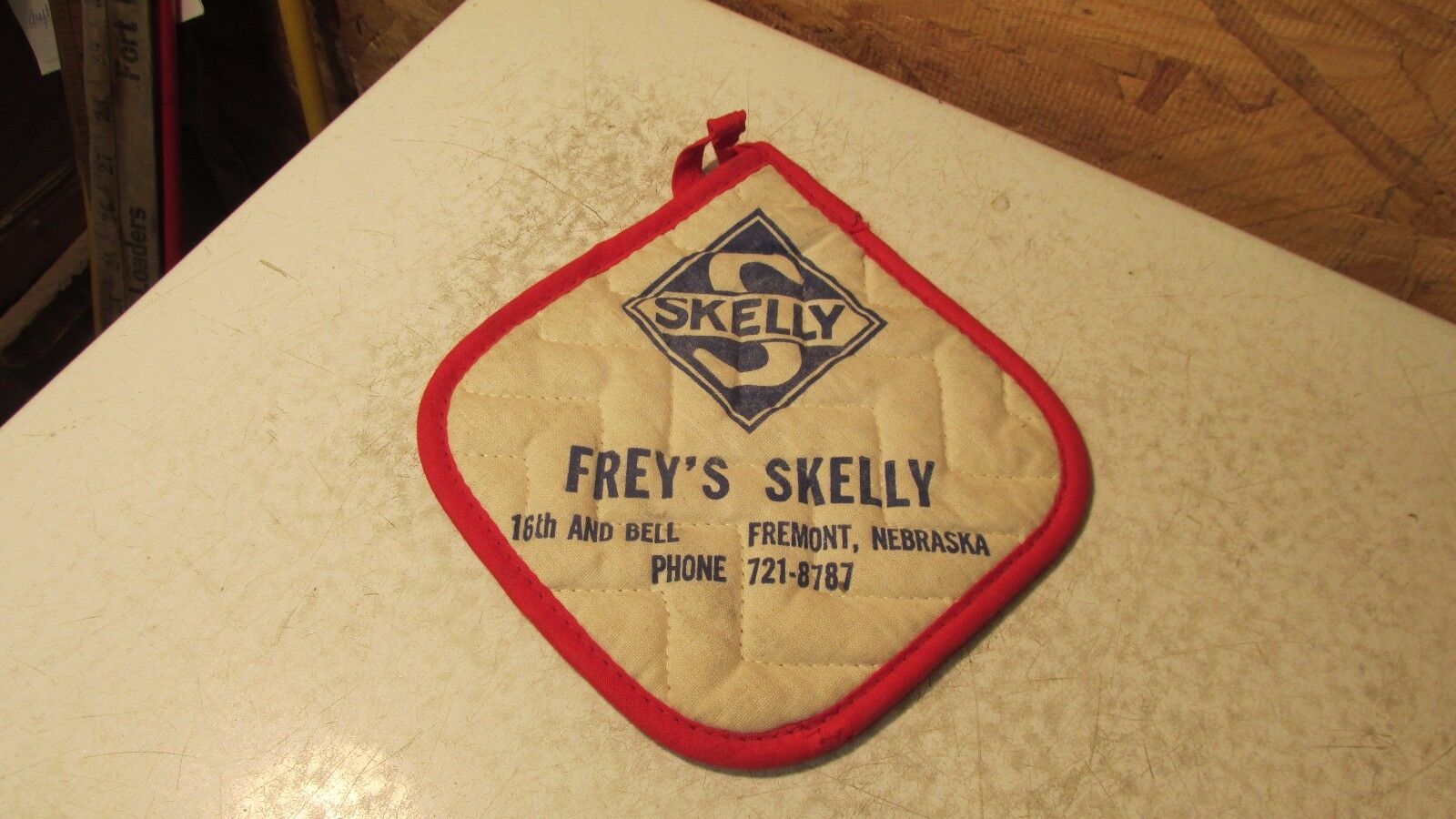 Old Skelly Oil Potholder Frey\'s Fremont Nebraska   NOS