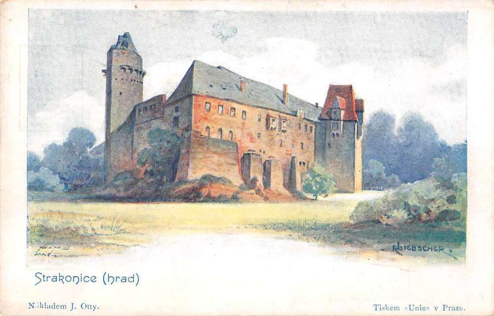 Strakonice Czech Republic Hrad Castle Exterior Scenic View Postcard J64024