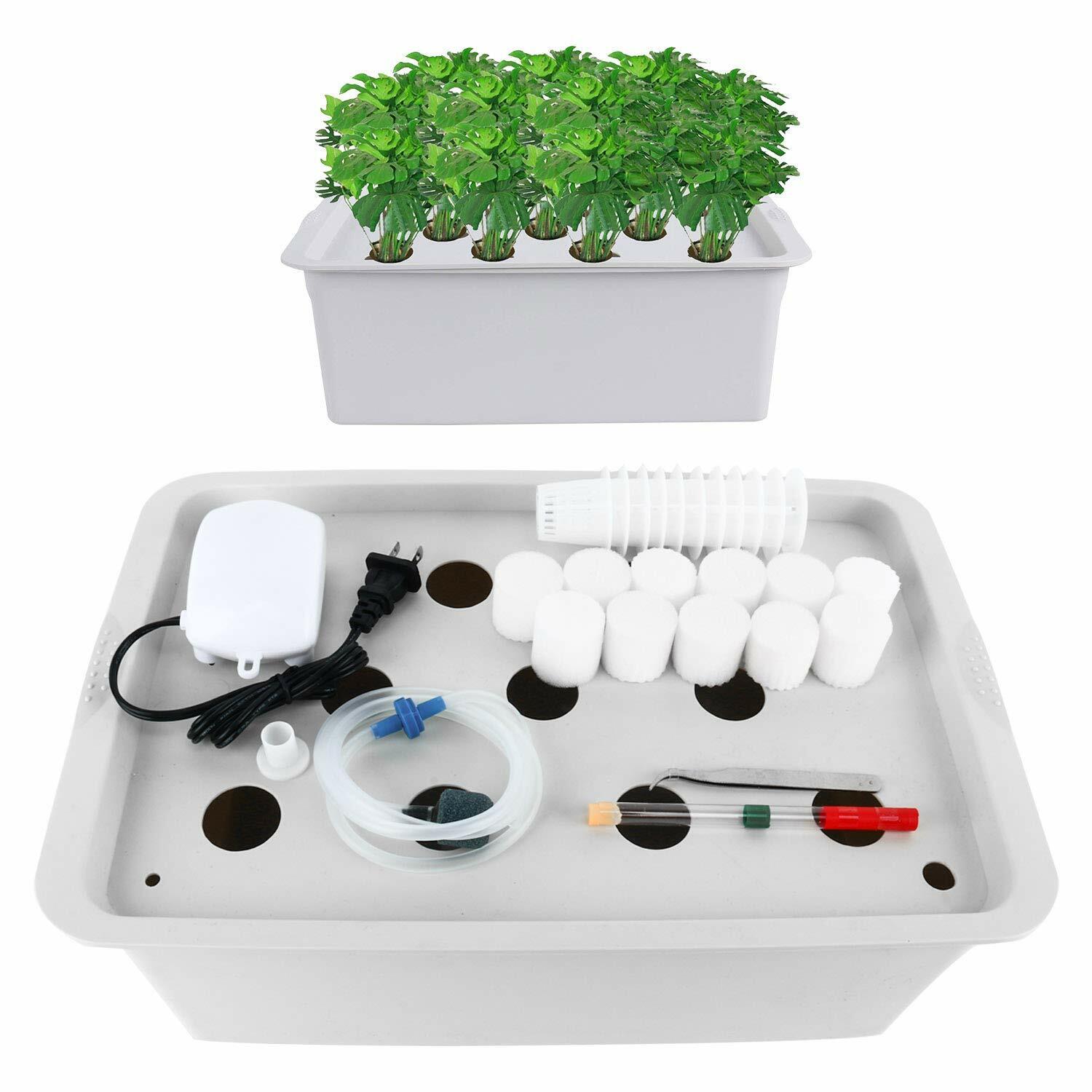 11 Holes Plant Site Hydroponic System Grow Kit Indoor Cabinet Box w/ Instruction