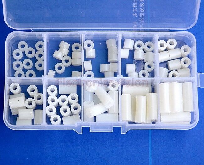 Nylon Round Spacer Assortment Kit, for M3 Screws, Plastic. SPC-RNL/KIT1-G