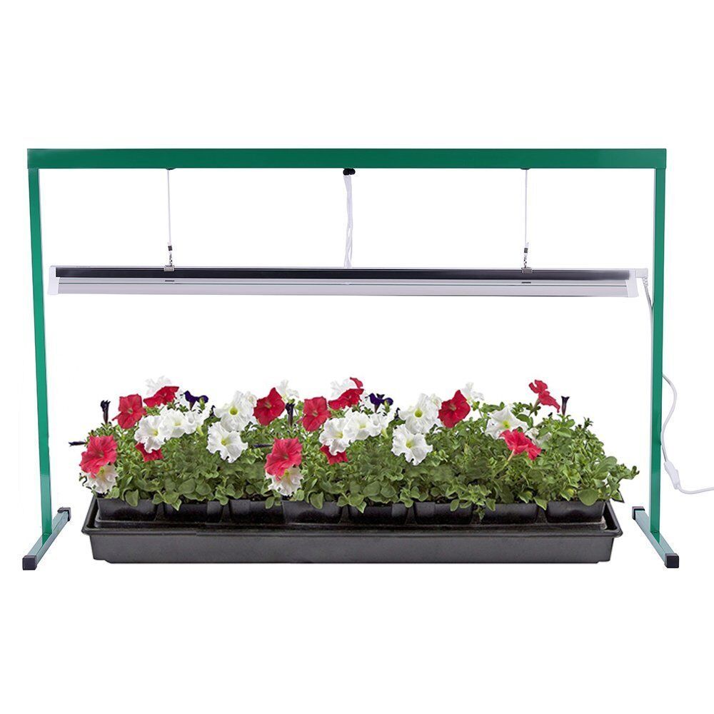 iPower 4 Feet 54W 6400K Fluorescent T5 Grow Light Stand Rack for Seed Starting