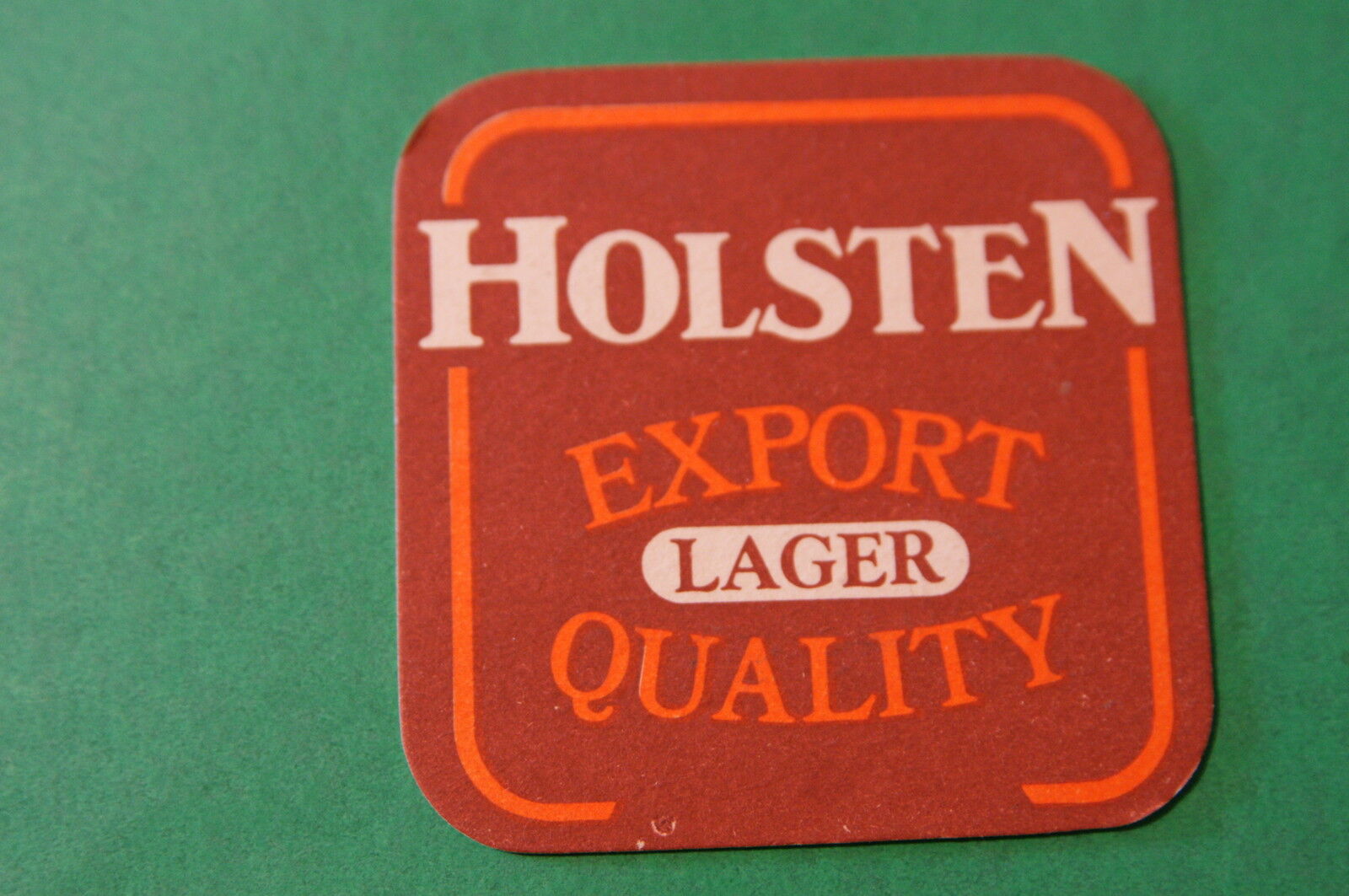 Vintage Beer Coaster: Export Lager ~ Brewed by Holsten-Brauerei, Hamburg,GERMANY