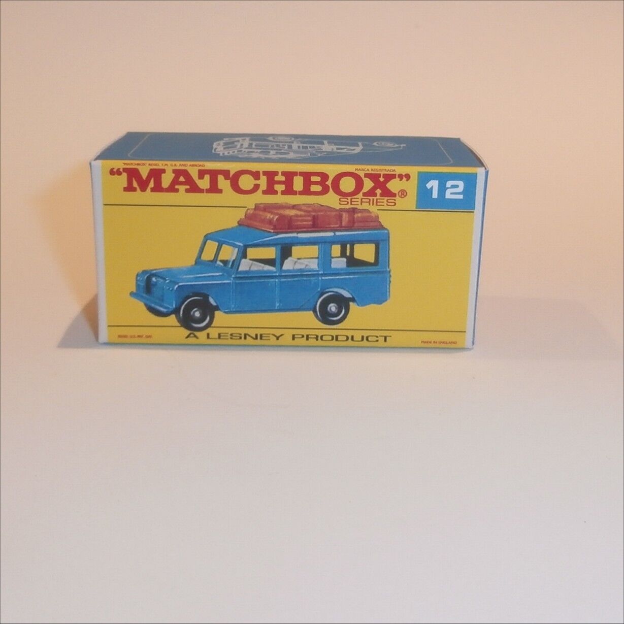 Matchbox Lesney 12c Land Rover Safari F Style Repro Box