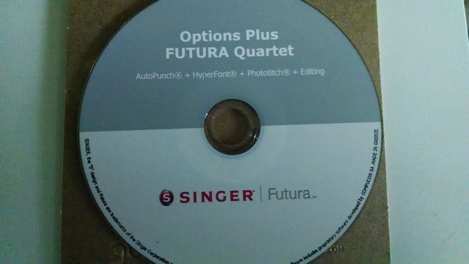 Singer Futura XL 400,420,500,550 SESQ-AutoPunch, HyperFont,PhotoStitch Editing
