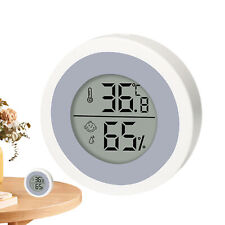 Mini Digital LCD Temperature Indoor Humidity Meter Thermometer Hygrometer Round picture