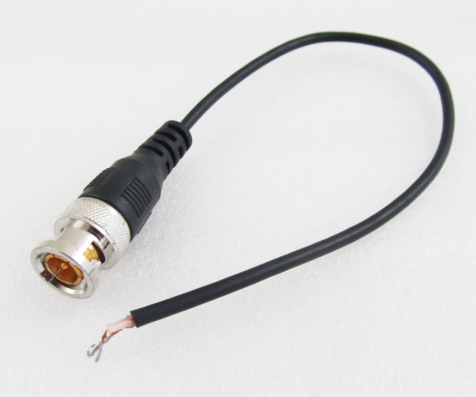 10pcs Gold Pin Coaxial BNC Male Plug Single Cable 25CM 0.25M