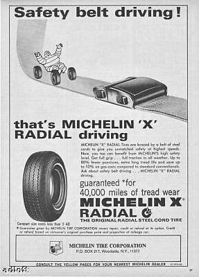 1967 Michelin X Radial Bibendum Art Vintage Print Ad-