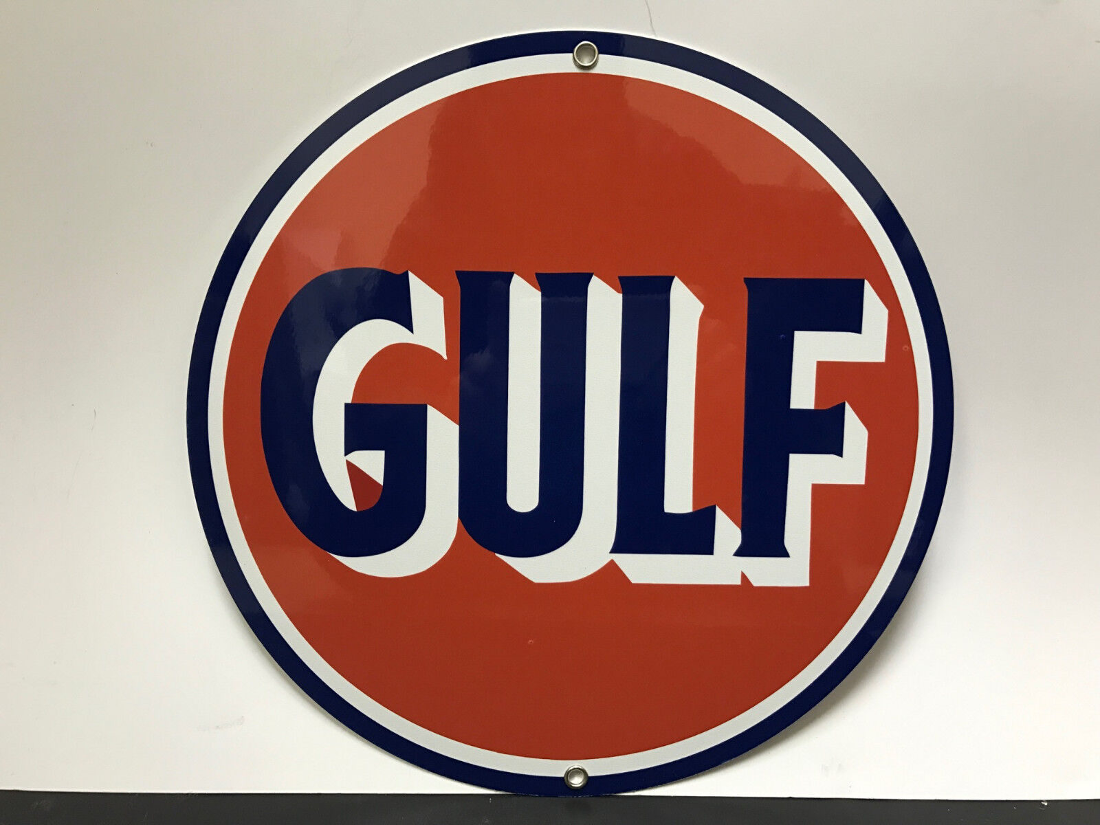 Gulf gasoline racing vintage sign 