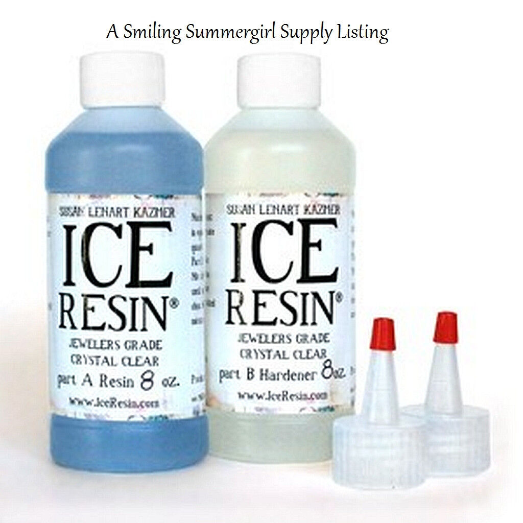 ICE Resin Jewelers Grade Crystal Clear Casting Epoxy 16oz Refill Kit Bottles