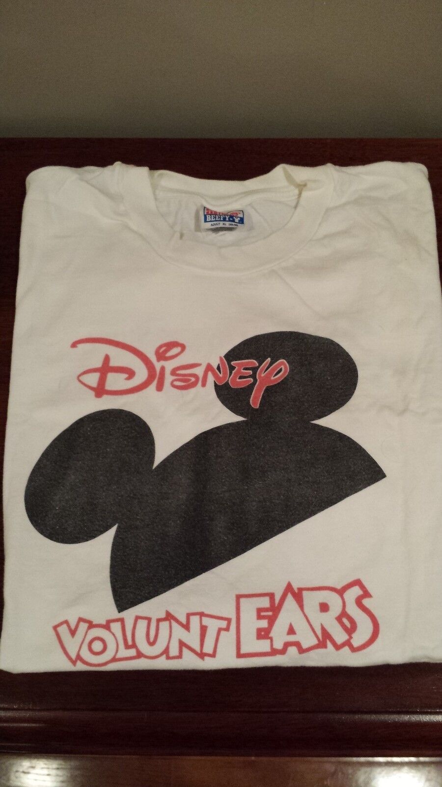 Vintage Disney Store VOLUNTEARS T-shirt - 10th Anniversary (1997) Rare XL