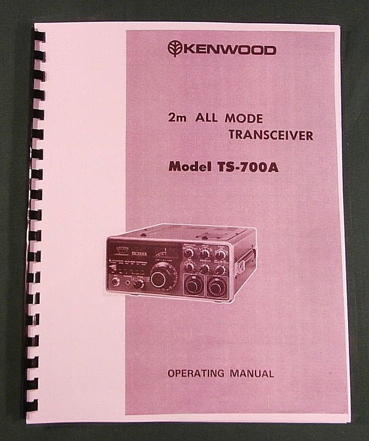 Kenwood TS-700A Instruction Manual: Premium Card Stock Covers & 28lb Paper