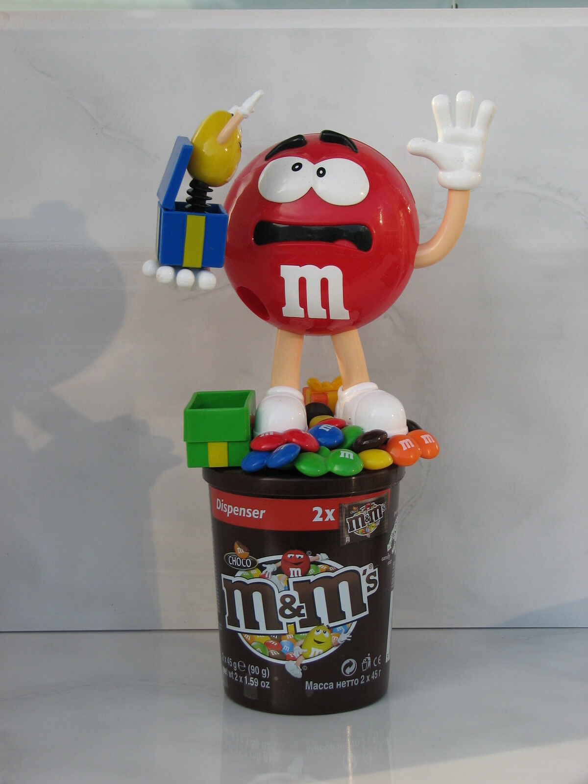 M&M\'s Candy Dispenser Red magician gift box Surprise used rare