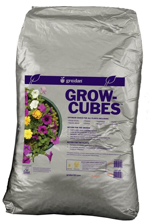 GroDan Rockwool Mini Grow Cubes - 2 CU/FT Bag SAVE $$ W/ BAY HYDRO $$