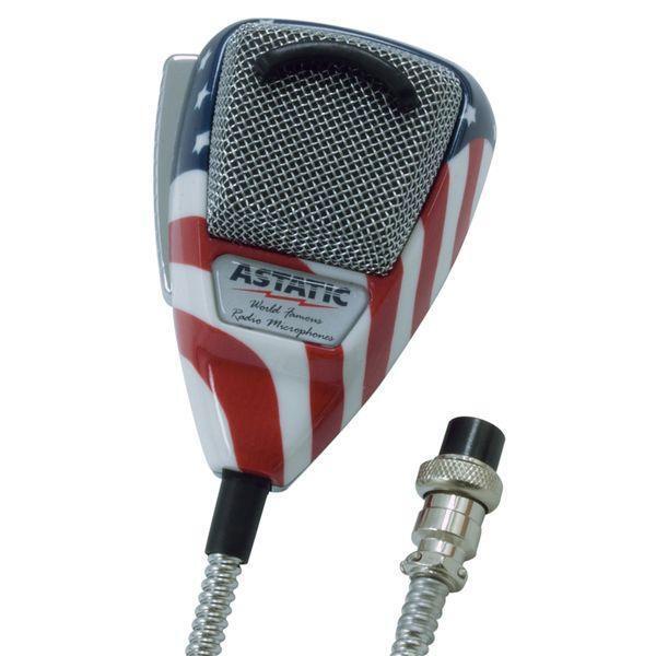 Astatic 636L-Stars and Stripes Noise Canceling Microphone  4Pin connector