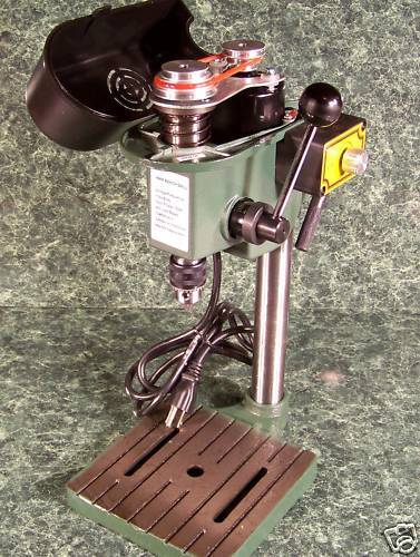 Mini Hobby BENCH DRILL PRESS with FREE Extra Belt 3 Speed Variable & Vise Slots