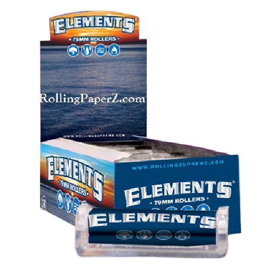ELEMENTS Rolling papers - 12 Cigarette Hand Roller Rolling Machines - 79MM Size 