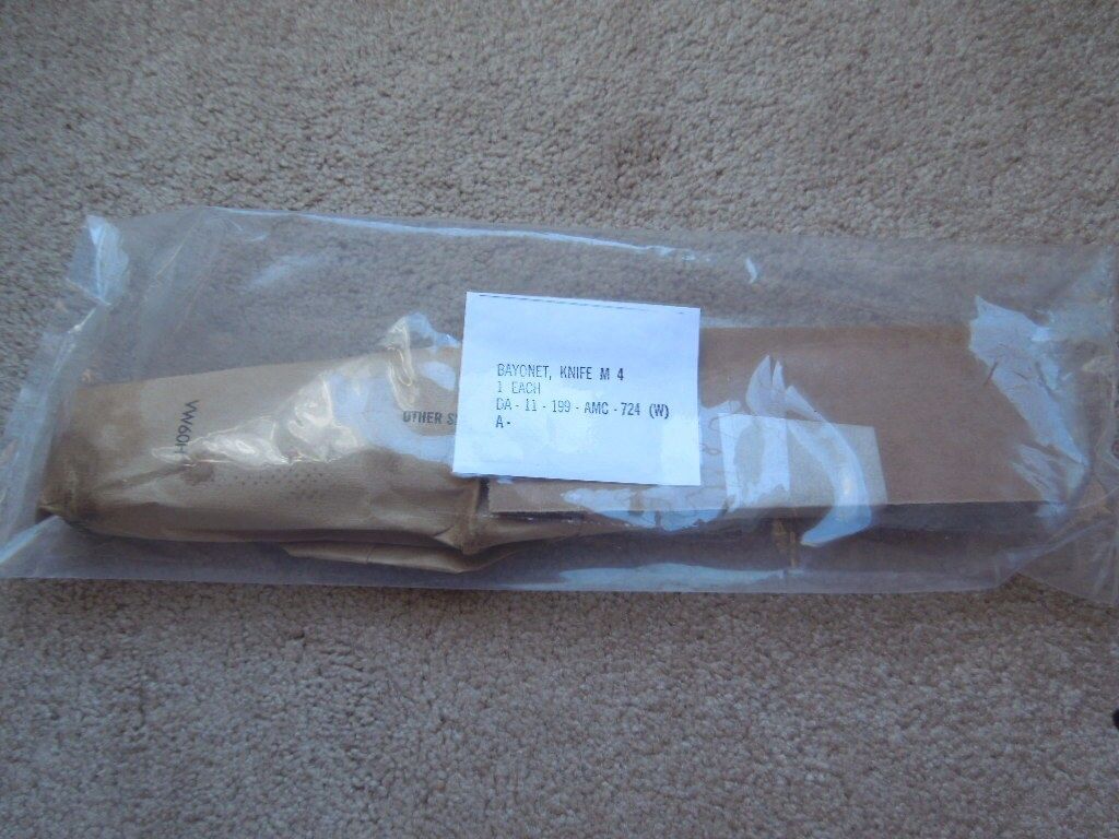 Military Type .30 M1 Carbine / Plastic Handle Bayonet New IN SEALED Factory WRAP