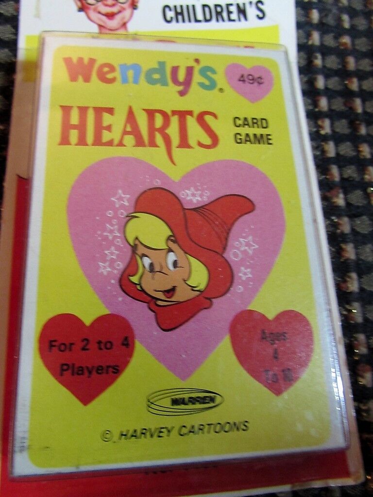New Sealed vtg 1960\'s Wendy Witch HEARTS Playing Card Game Warren Paper Products