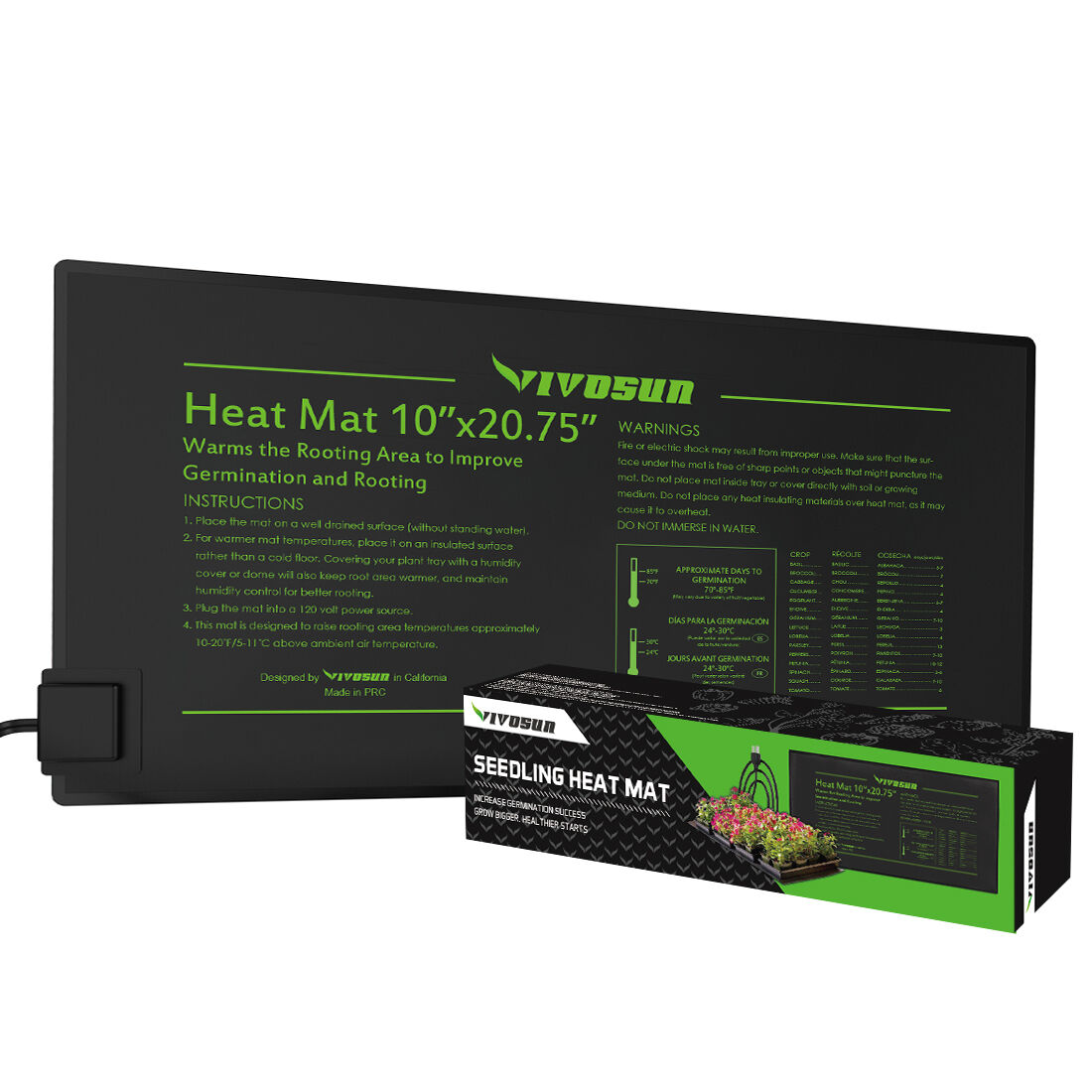 VIVOSUN Seedling Heat Mat 10\