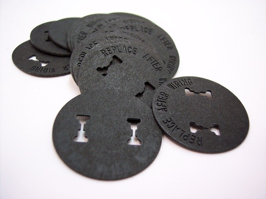 10 Plug Insulator Discs for Bakelite Plugs - Tiffany - Antique Fans - Lamp Cord