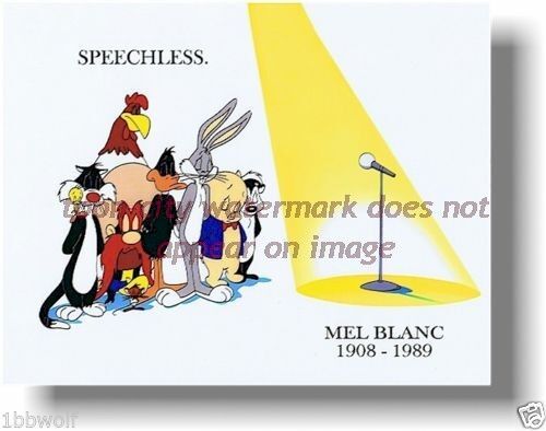 Speechless Mel Blanc Bugs Bunny Daffy Duck tribute Warner Bros 8x10 Brand NEW