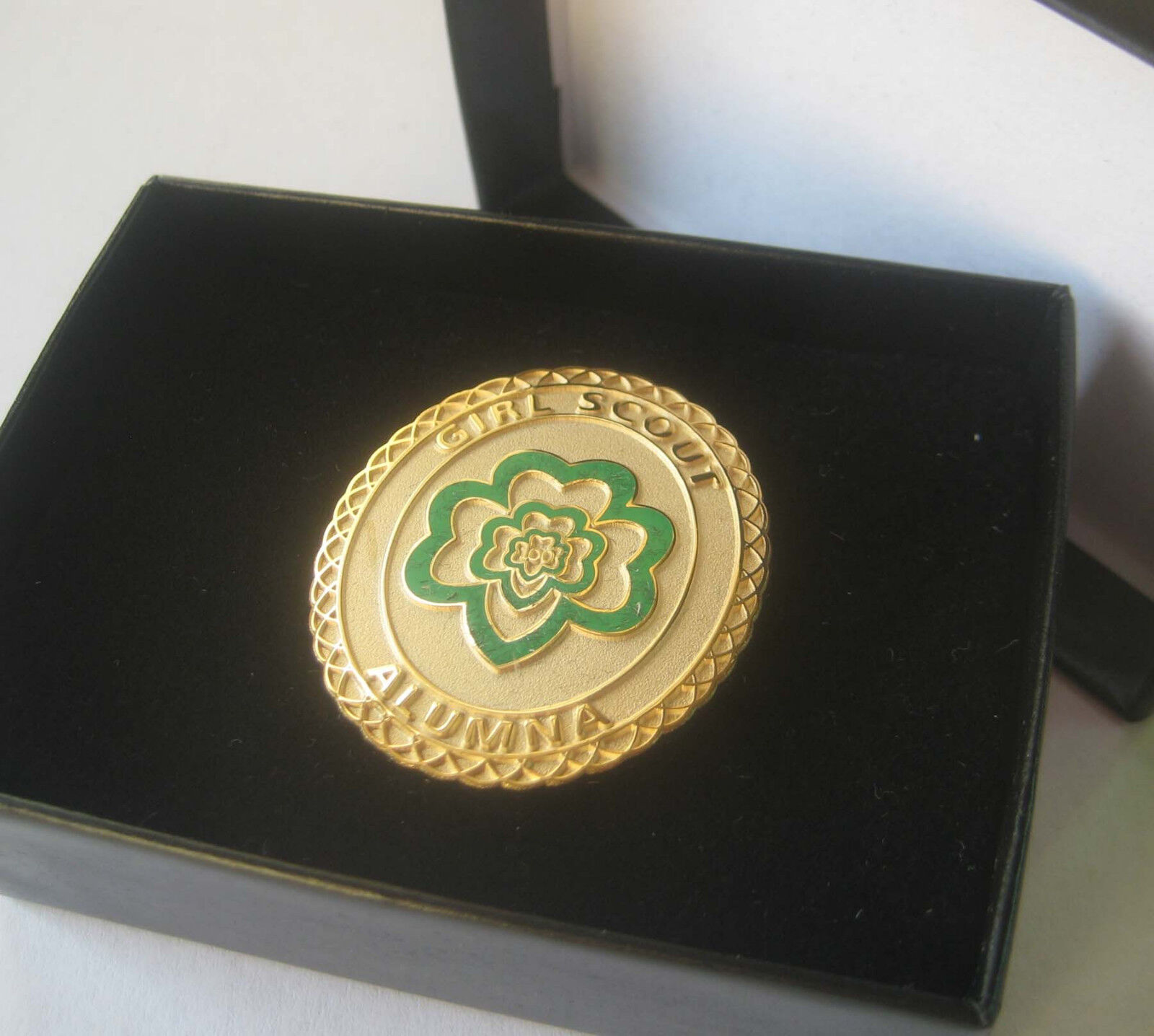Girl Scout 100 Anniversary ALUMNA BROOCH Gold Broach Pin Jewelry Leader GIFT New