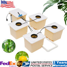 Hydroponics Drip Growing System 5 Sites Dutch Buckets w/Lids + Submerged Pump picture
