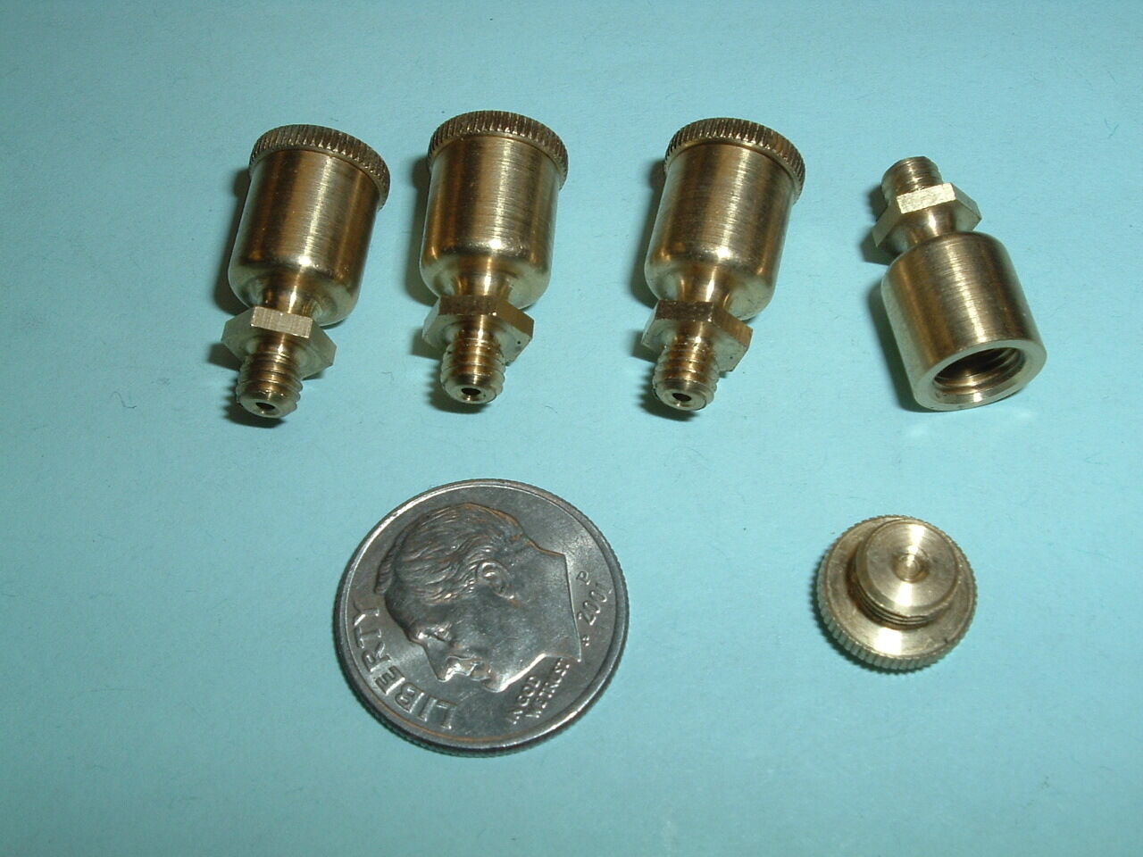 (4) Model Hit and Miss Gas or steam engine Brass oil Cups 8-36 mounting thread