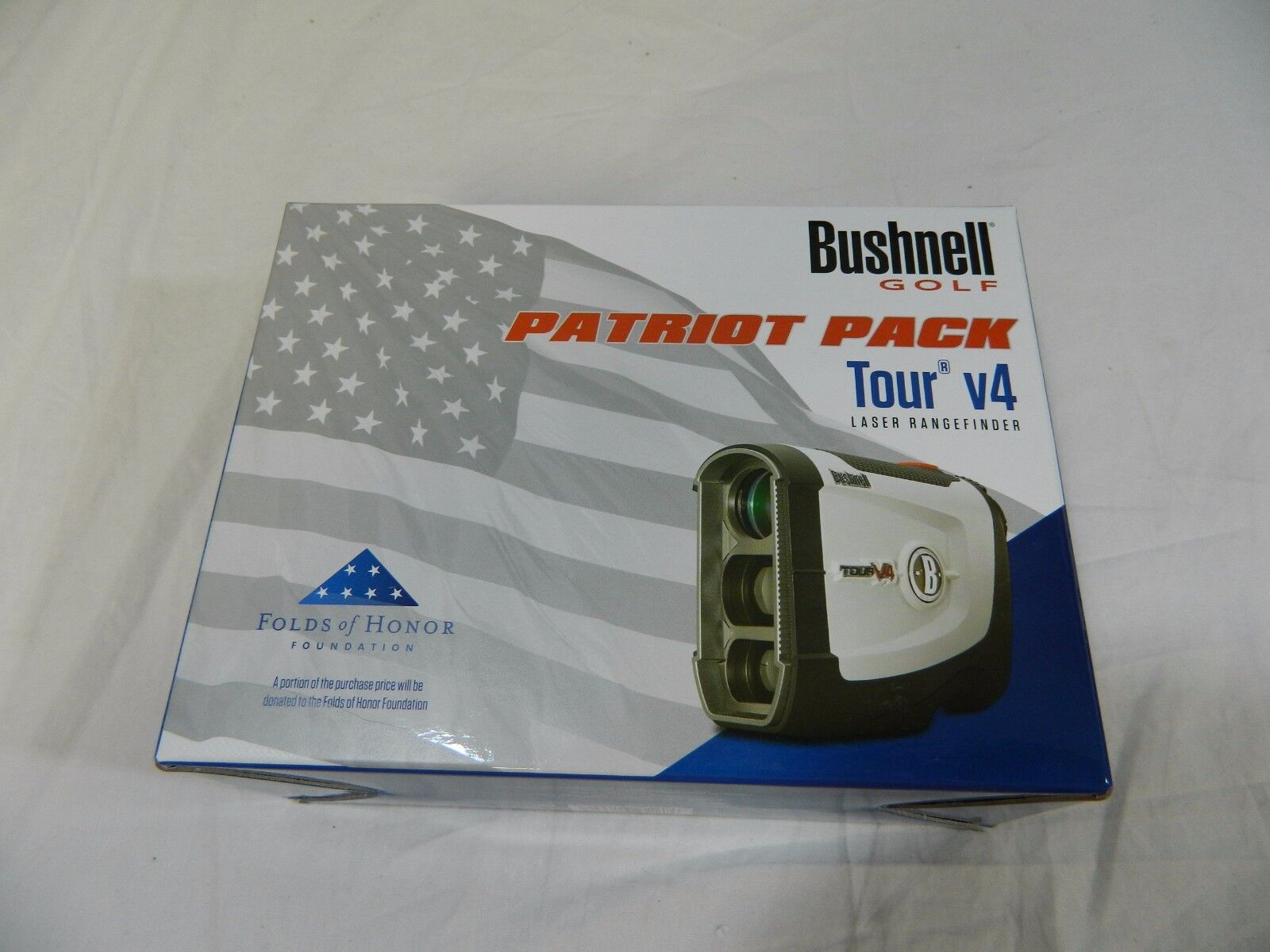 New Bushnell Tour V4 + Jolt Technology Laser Golf Rangefinder V 4 Patriot
