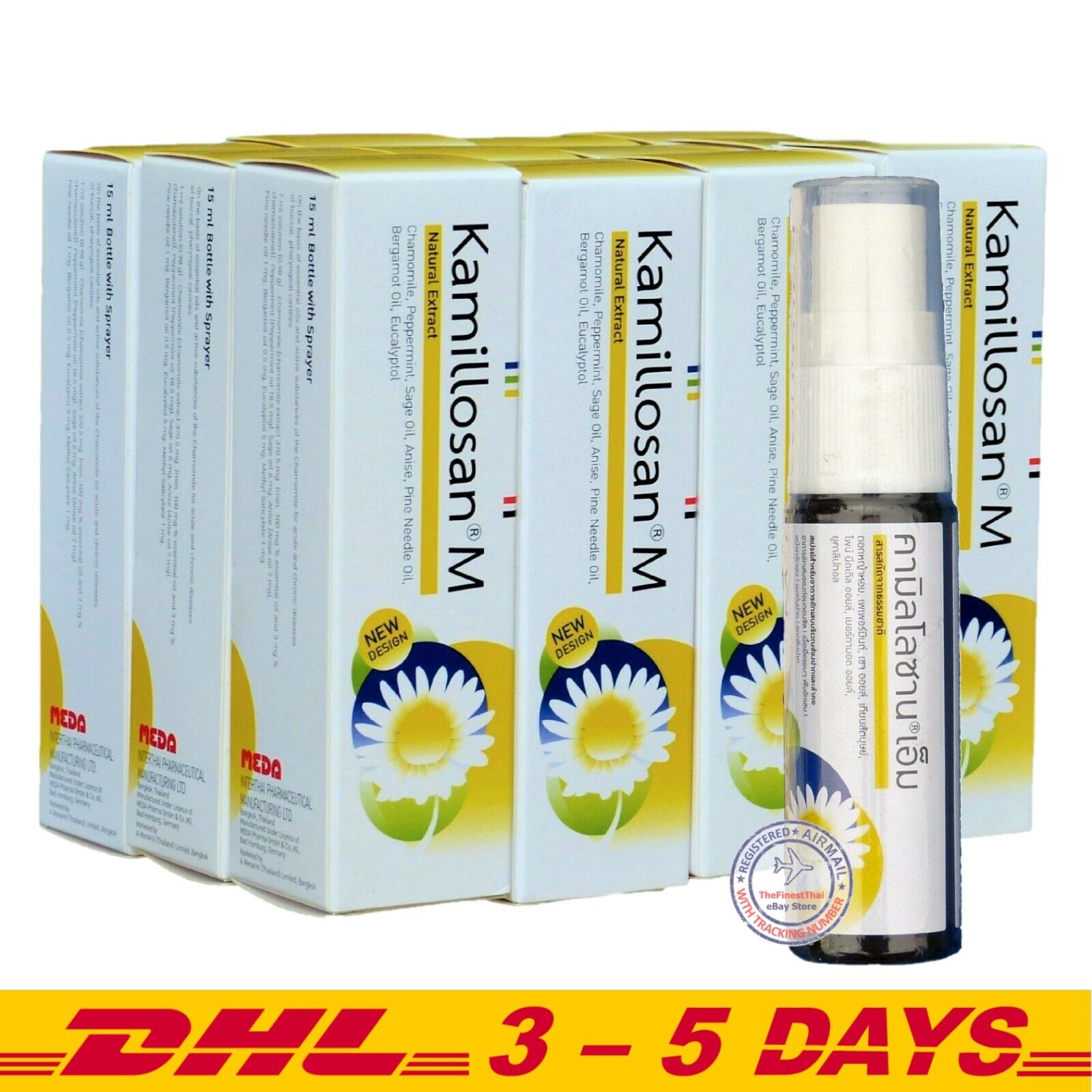 Kamillosan M Mouth Spray for Freshen Breath, Mouth & Oral Care - 15ml x 12