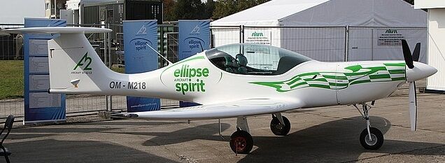 A-2 Ellipse Spirit Ultralight Airplane Wood Model Replica Large 