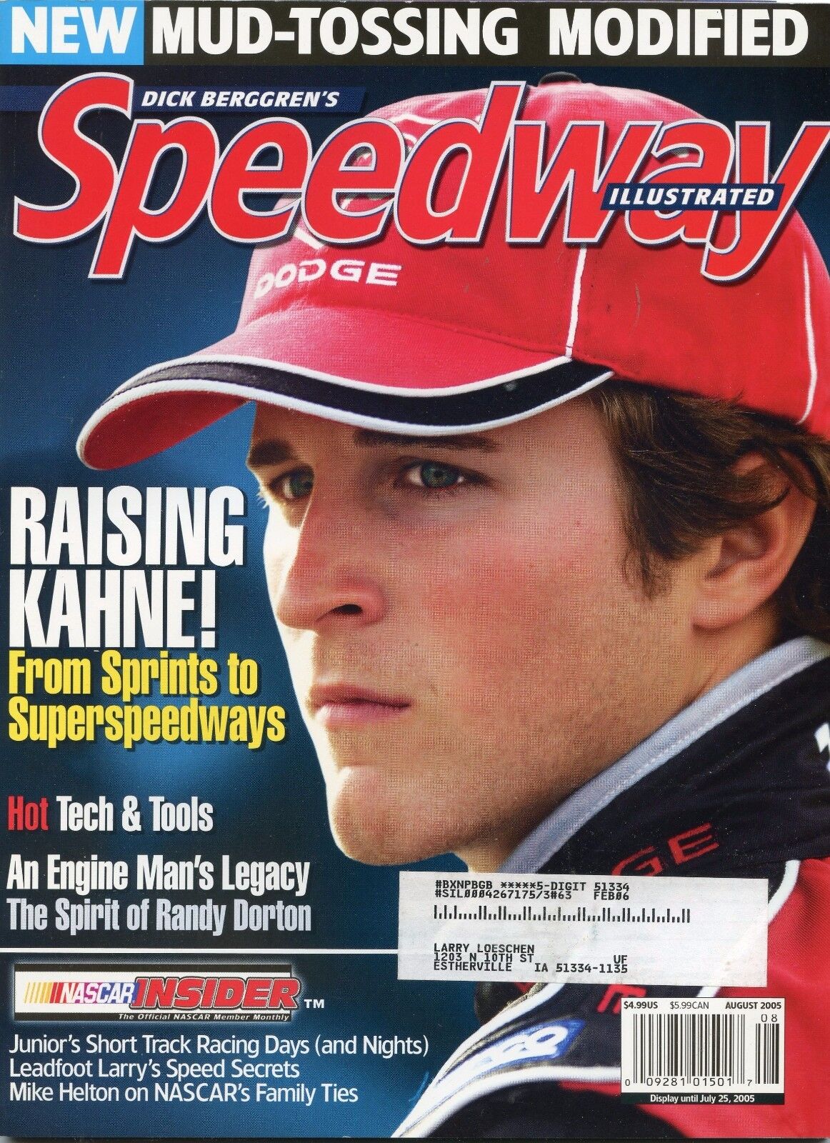 August 2005 Speedway Illustrated Magazine -- Casey Kahne cover