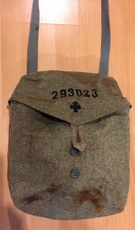 Vintage Military Style First Aid Bag Cross body Or Belt Bag
