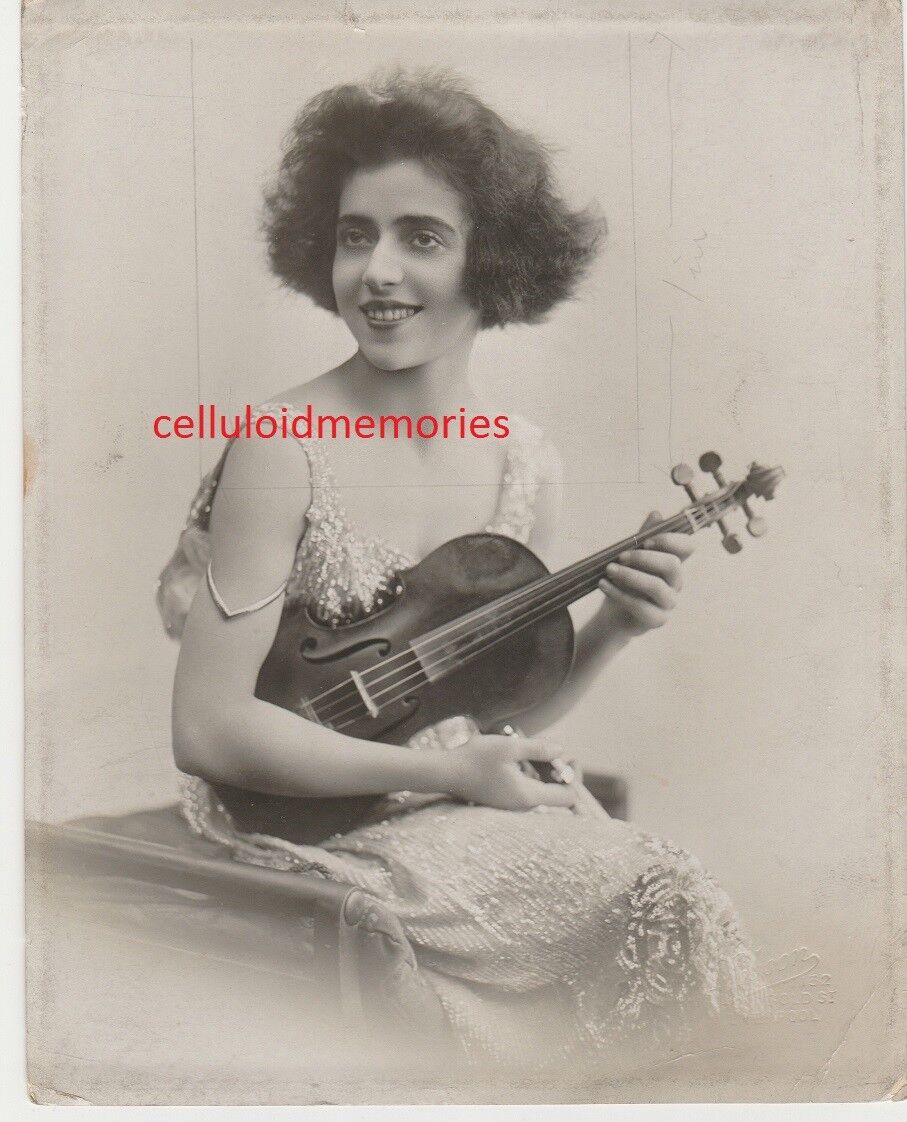 OLGA MORSELLI - Violinist - Vintage 6x7.5 Press Photo - 1920\'s - RARE