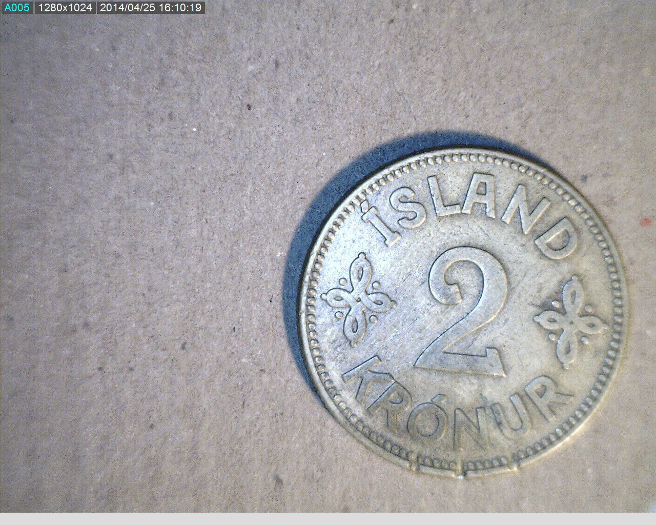 1929-H Iceland, 2 Kroner, Medium to High Grade Aluminum/Bronze   (US-3873)