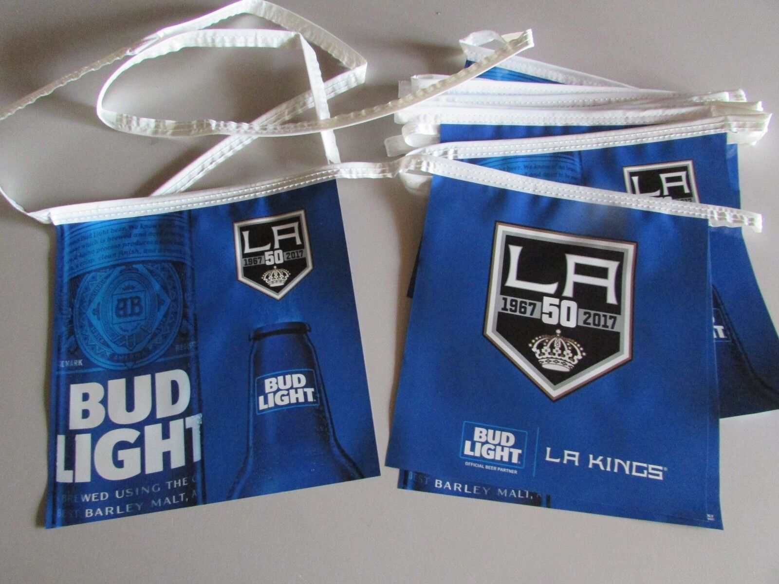 NEW Bud Light NHL Hockey LA Kings 50th Anniversary Beer String Banner T21 Bar 
