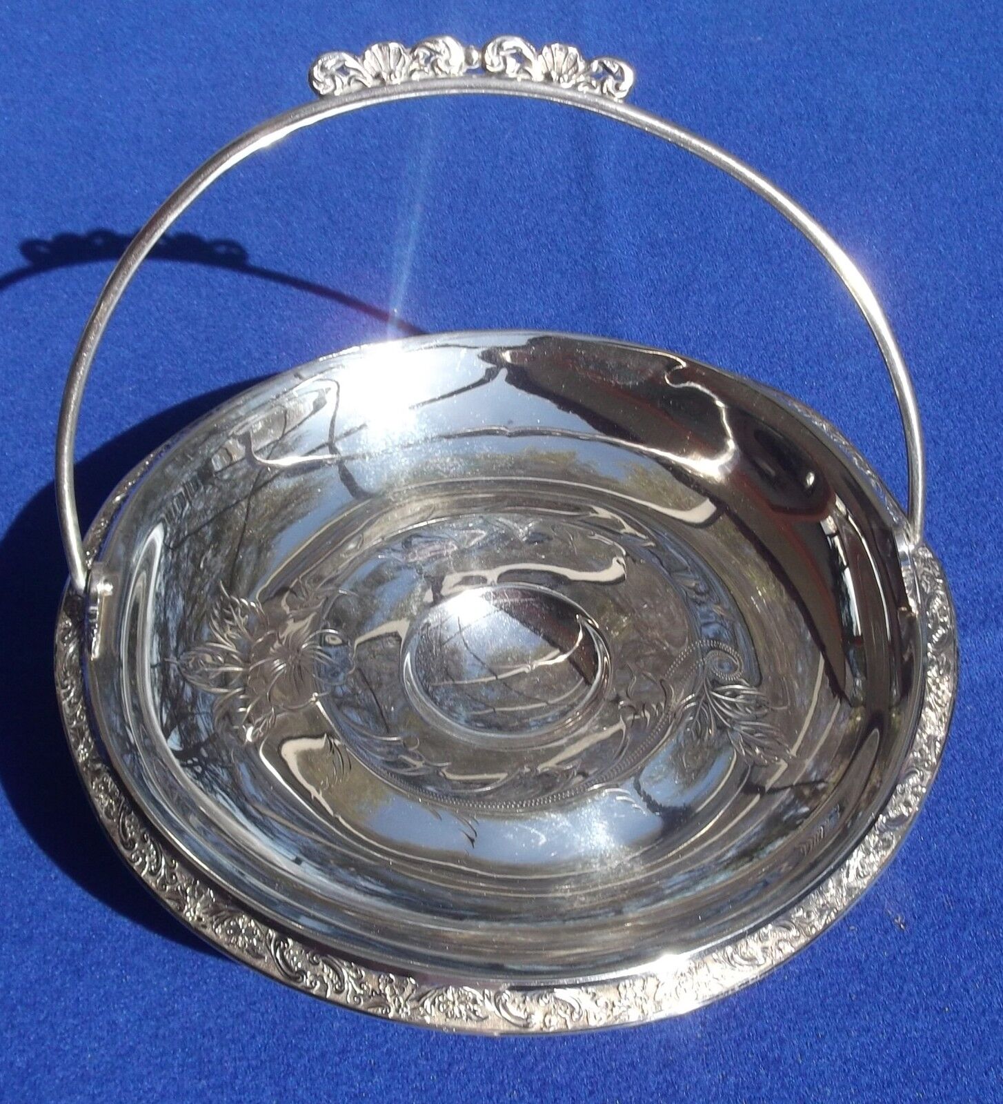 Vintage Silver Bride\'s Basket by Reliance Mfg. Co. Quadruple Plate