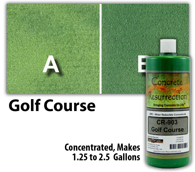 Professional Easy to Apply Water Based Concrete Stain Golf Course Green  
