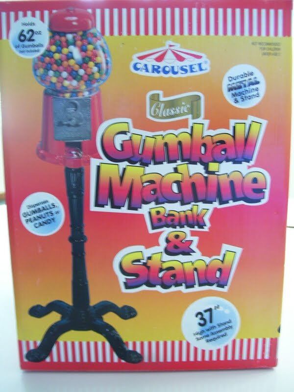 King Carousel Gumball Machine Bank & Stand