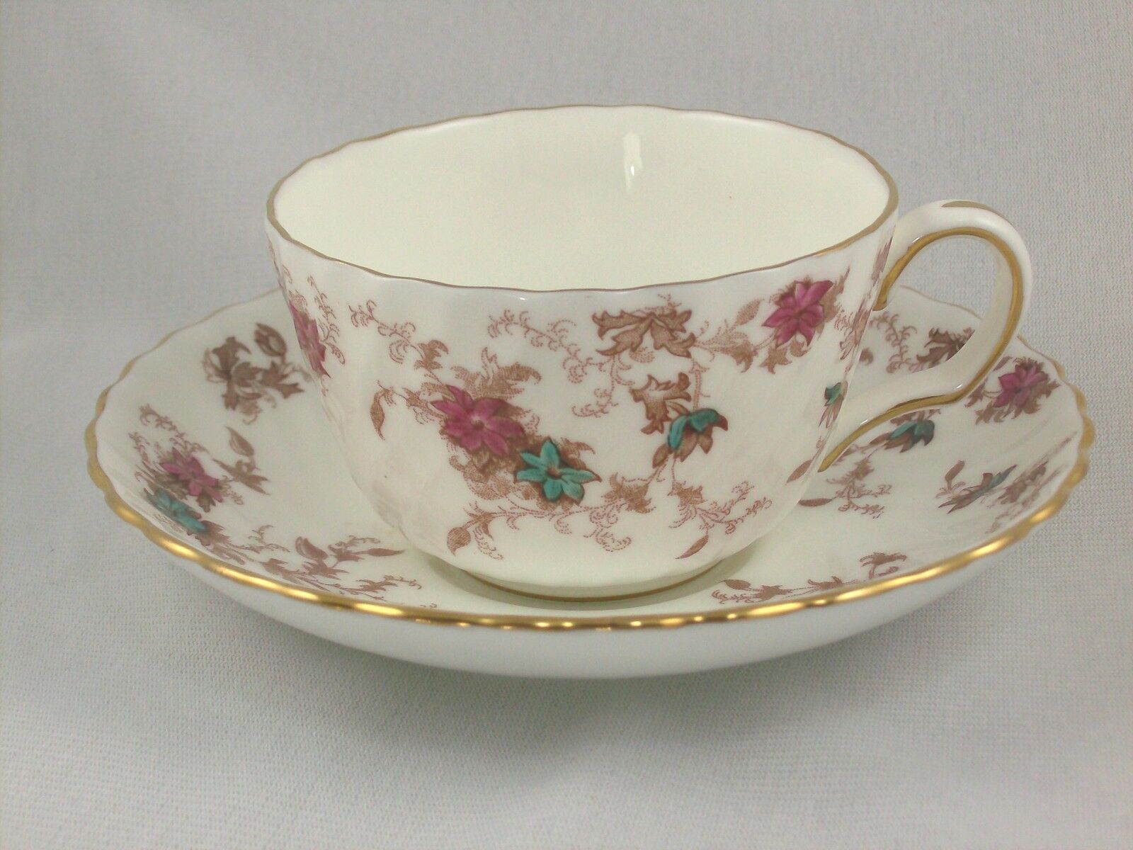 Minton Ancestral Cup and Saucer Bone China England S376