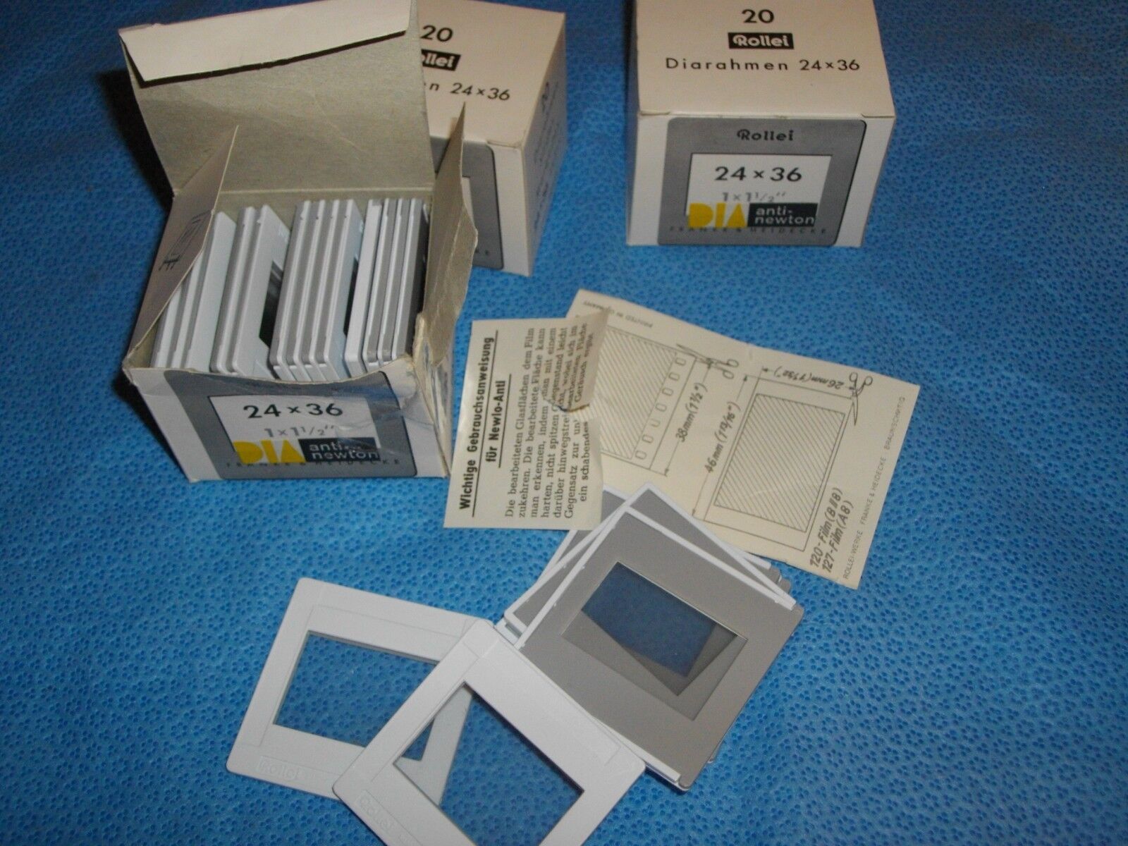 ROLLEI  1 x 1.5  Anti Newton Glass Slide Frames -20 per packs 