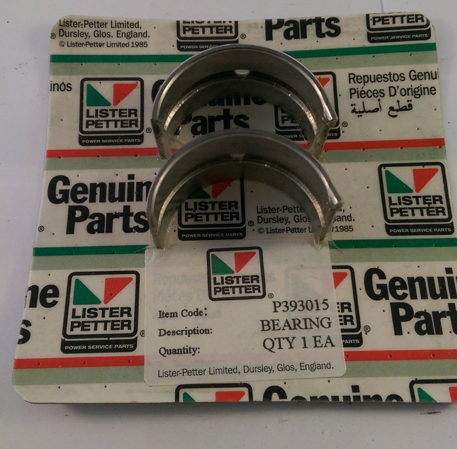 Lister Petter Standard Centre Main Bearing 393015 for AC2 AD2