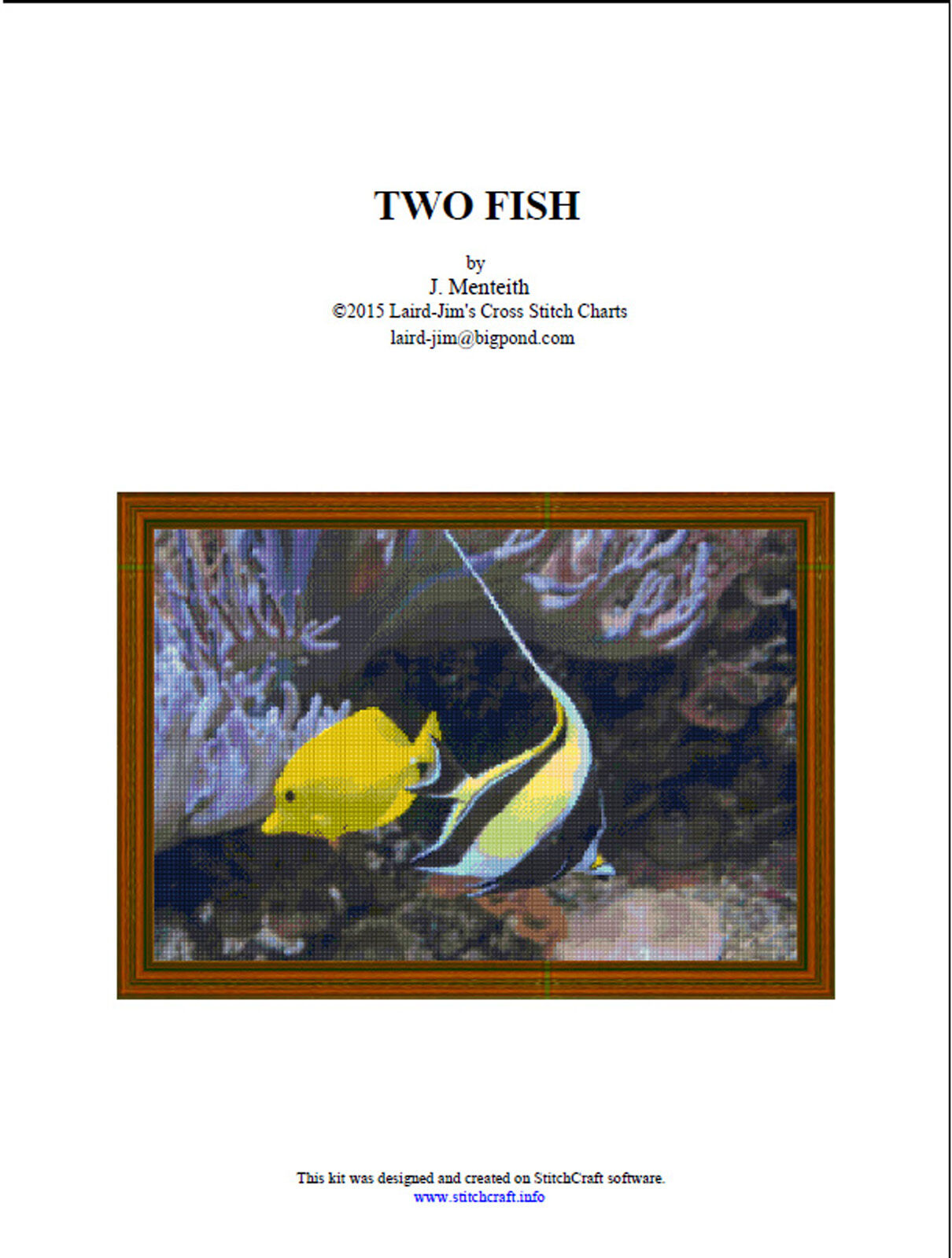 TWO FISH - cross stitch chart 