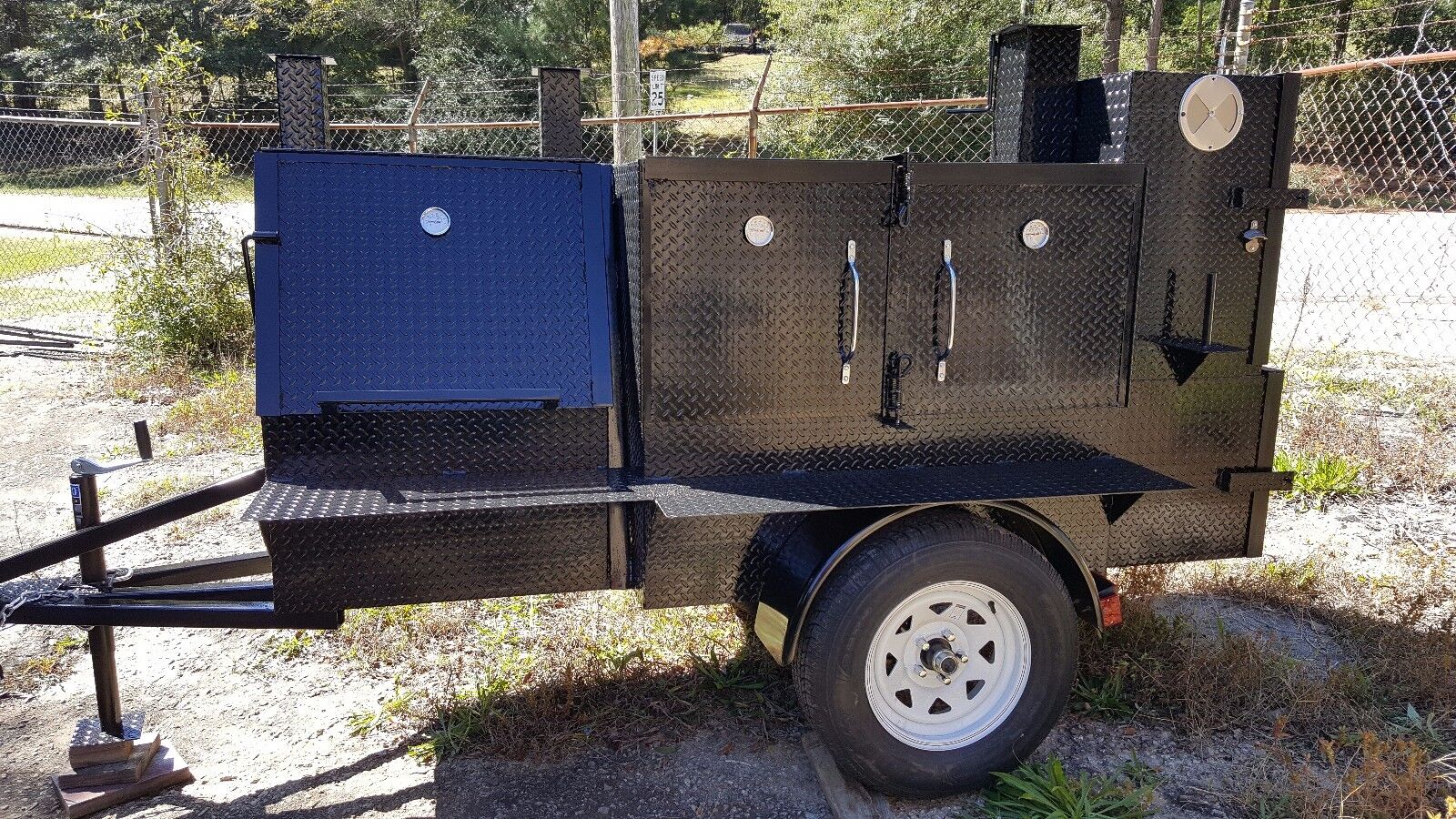 Mini Rib Master Mobile BBQ Smoker Trailer Grill Food Truck Vending Concession 
