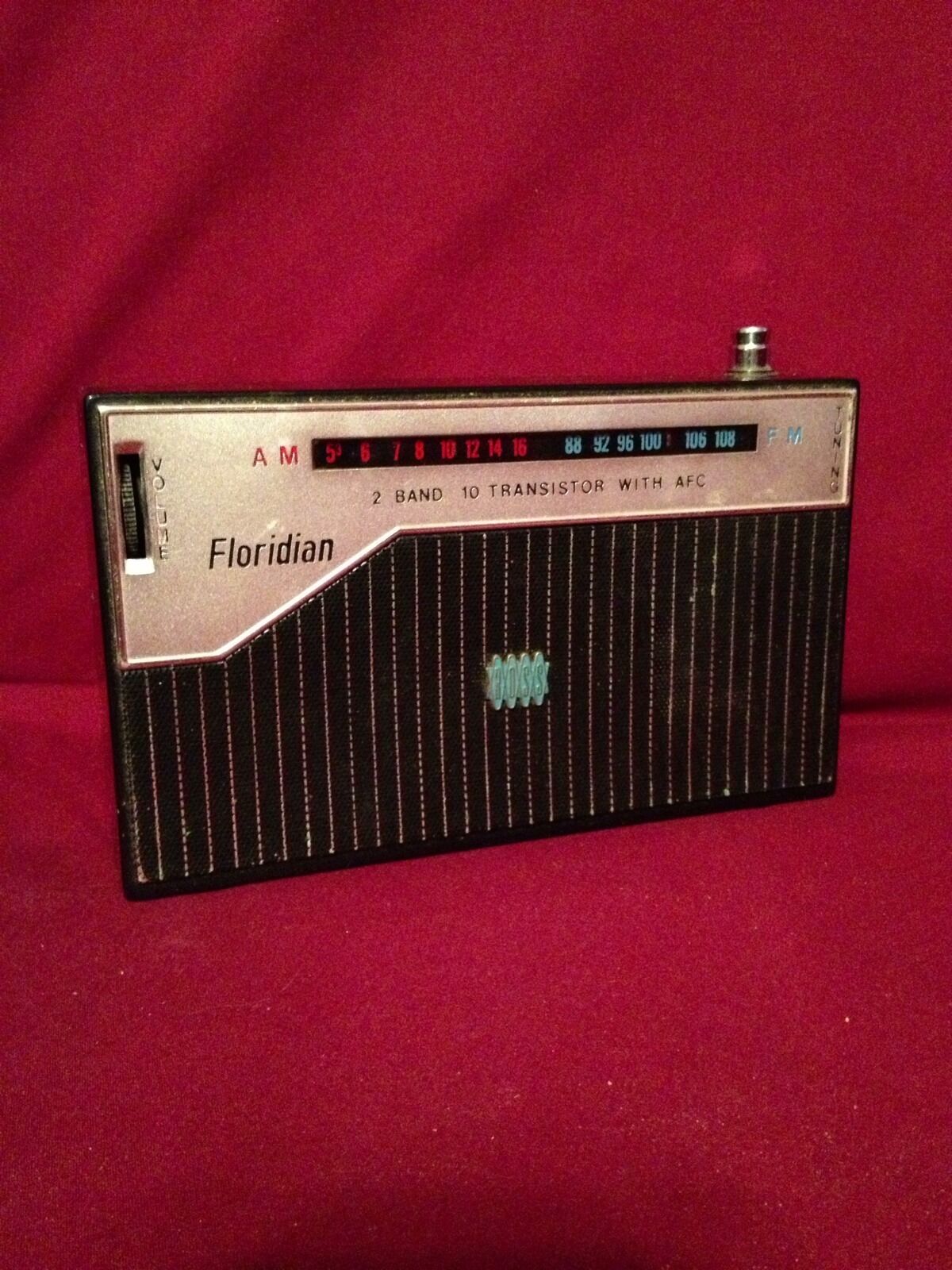 Vintage Transistor Radio Ross AM FM 10 Transistor W/ AFC Floridian Radio Japan