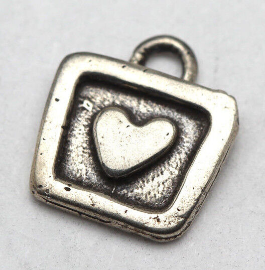 Vintage Sterling Silver HEART LOVE Pendant Charm STAMPED .925 Not Scrap Jewelry