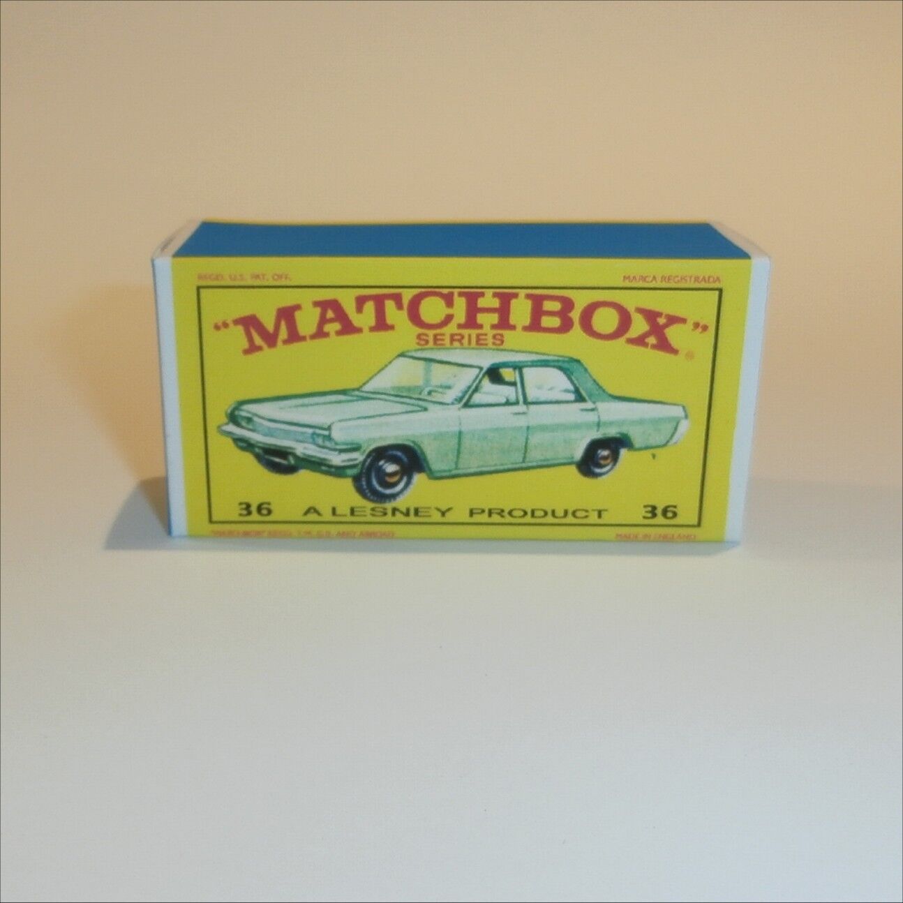 Matchbox Lesney 36c1 Opel Diplomat Green E Style Repro Box
